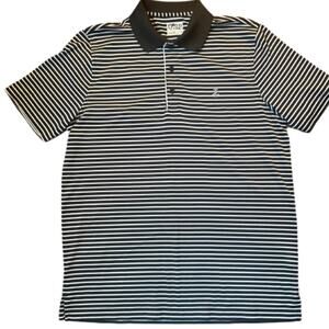 Lacoste Izod Men’s MD Black & White Striped Golf Polo Shirt